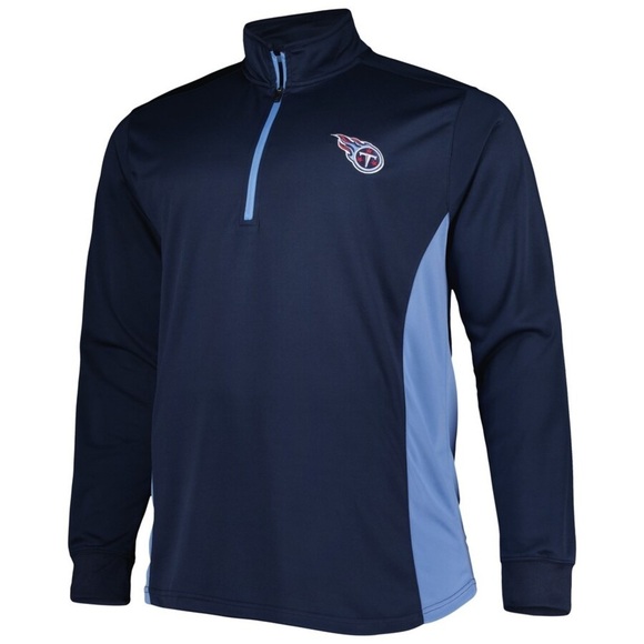Tennessee Titans 1/4 zip Fleece pullover NFL Team Apparel Blue Sweatshirt 2XL - Picture 10 of 11